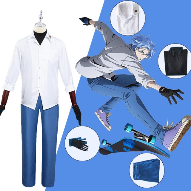 SK8 the Infinity Langa White Shirt Uniform Cosplay Costume