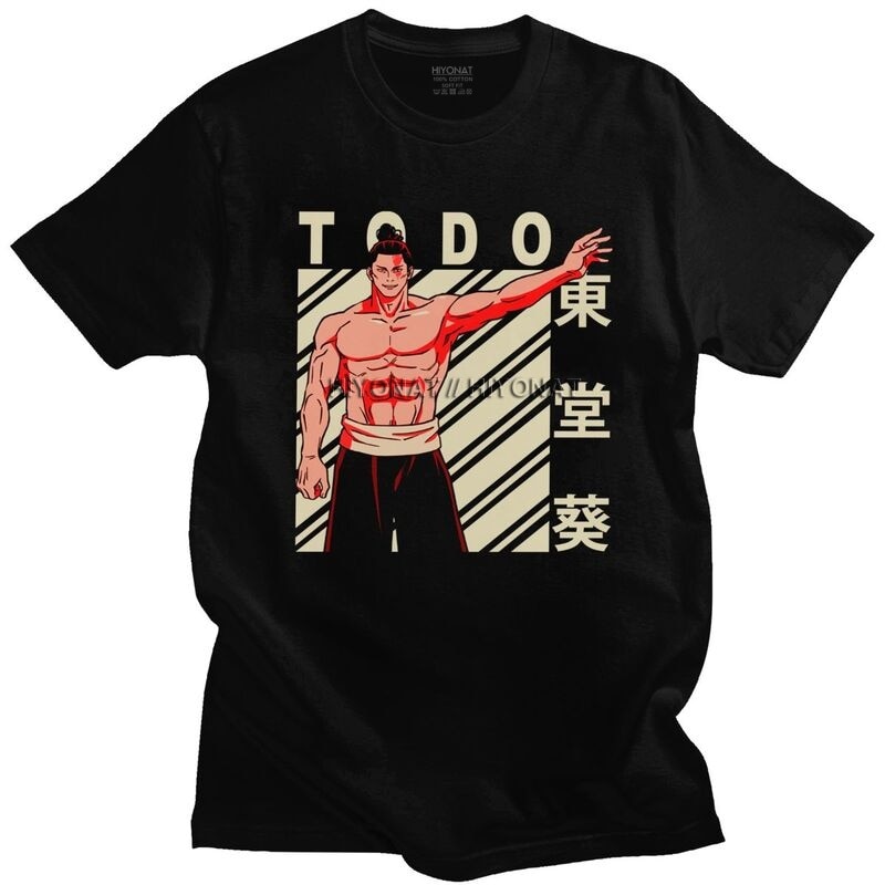 Aoi Todo T Shirt Men Soft Cotton Tshirt Handsome Tee Tops Short Sleeves Jujutsu Kaisen Yuji - SK8 The Infinity Merch